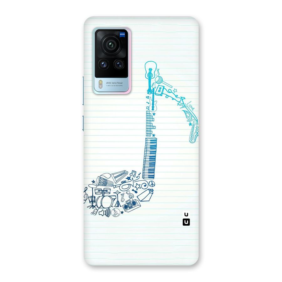 Music Note Design Back Case for Vivo X60 Pro
