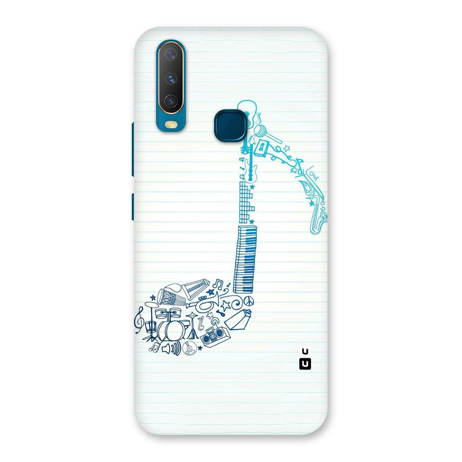 Music Note Design Back Case for Vivo Y17