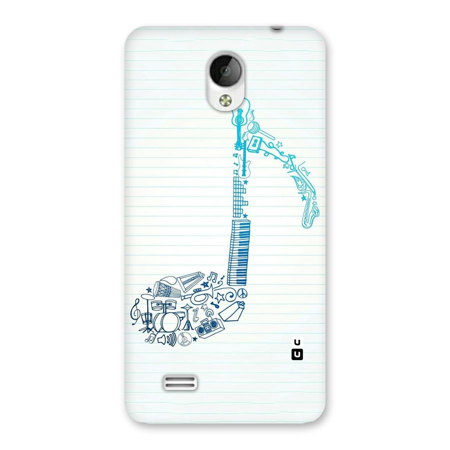 Music Note Design Back Case for Vivo Y21