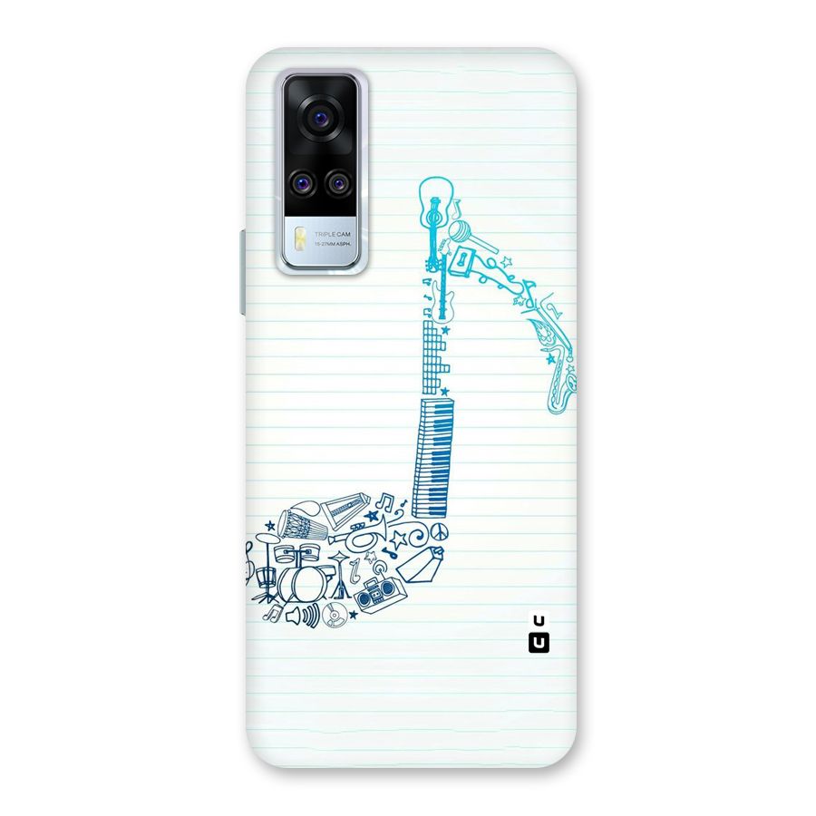 Music Note Design Back Case for Vivo Y31