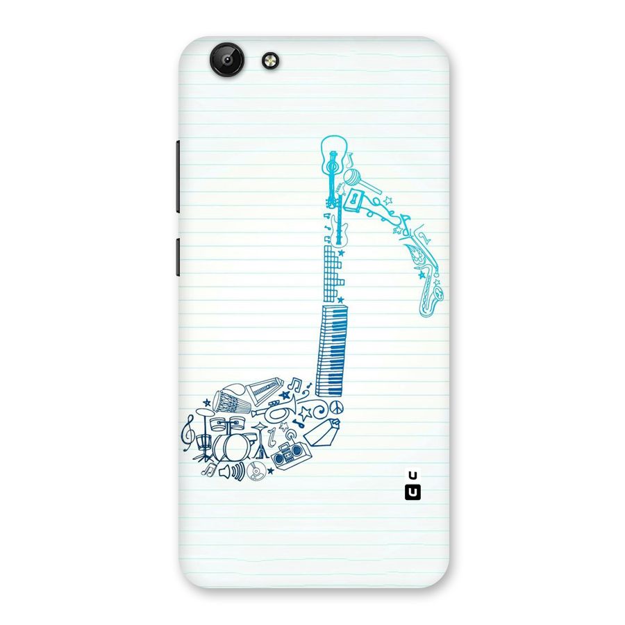 Music Note Design Back Case for Vivo Y69