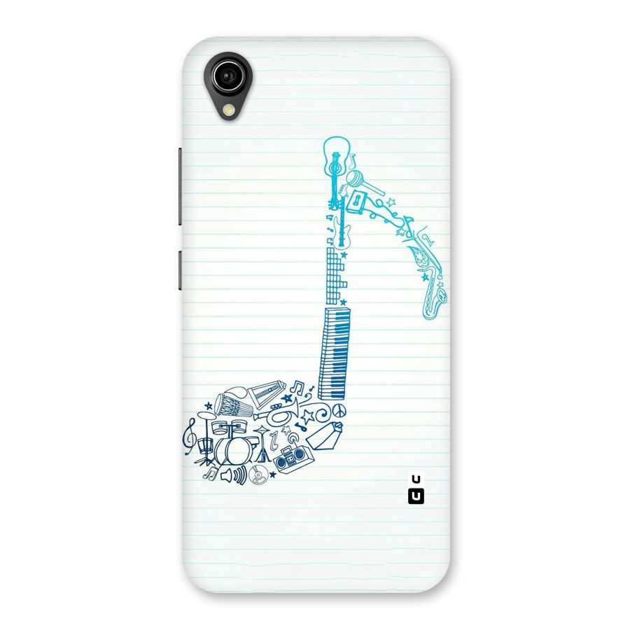 Music Note Design Back Case for Vivo Y90