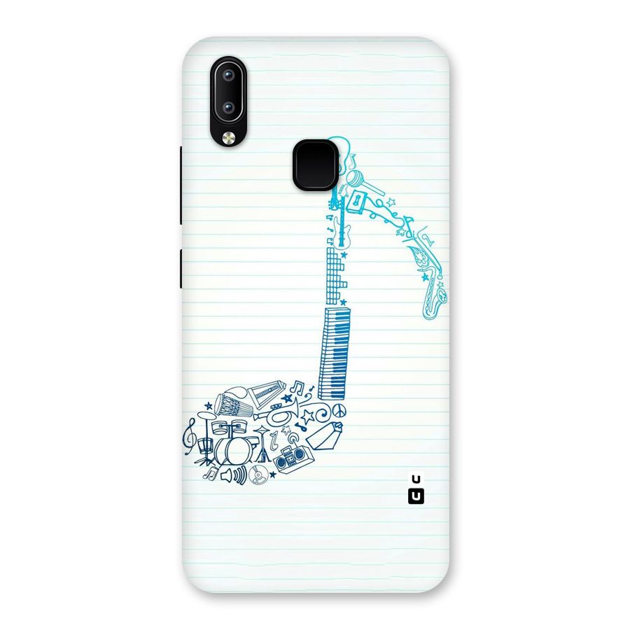 Music Note Design Back Case for Vivo Y93