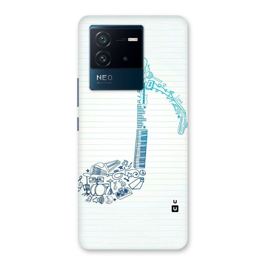 Music Note Design Back Case for Vivo iQOO Neo 6 5G