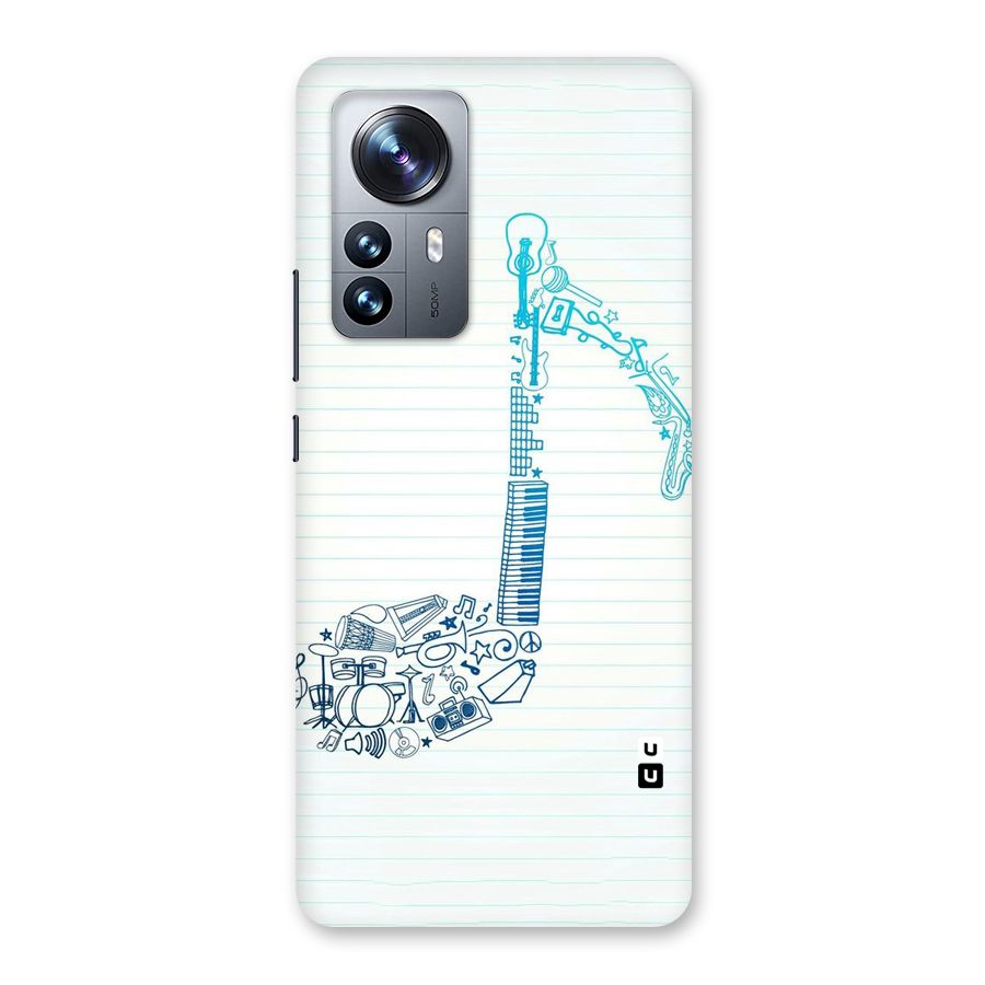 Music Note Design Back Case for Xiaomi 12 Pro