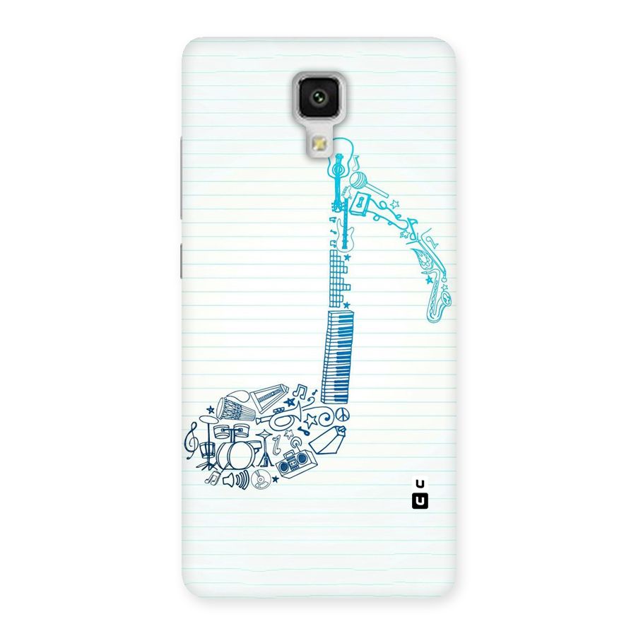 Music Note Design Back Case for Xiaomi Mi 4