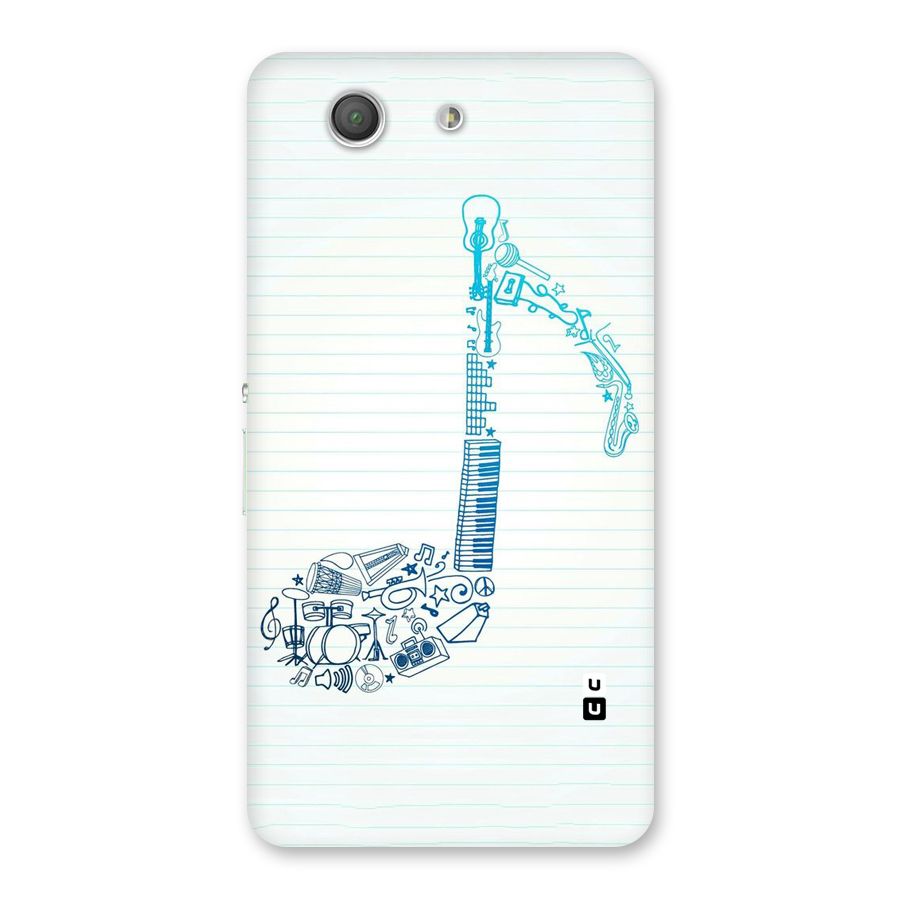 Music Note Design Back Case for Xperia Z3 Compact