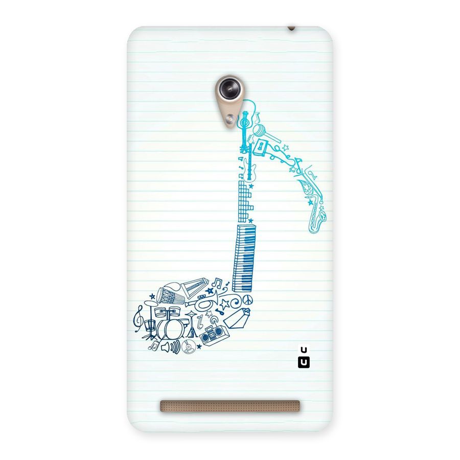 Music Note Design Back Case for Zenfone 6