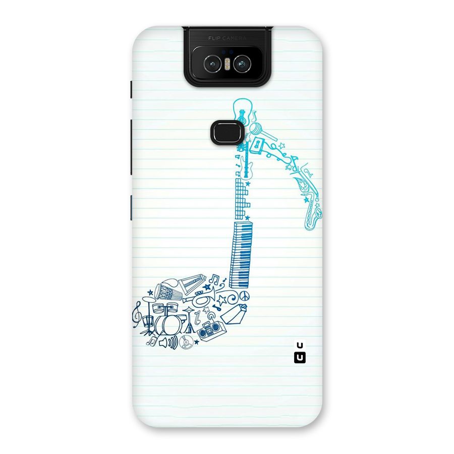 Music Note Design Back Case for Zenfone 6z