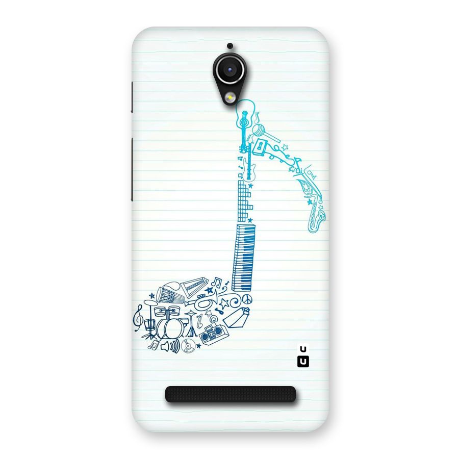Music Note Design Back Case for Zenfone Go