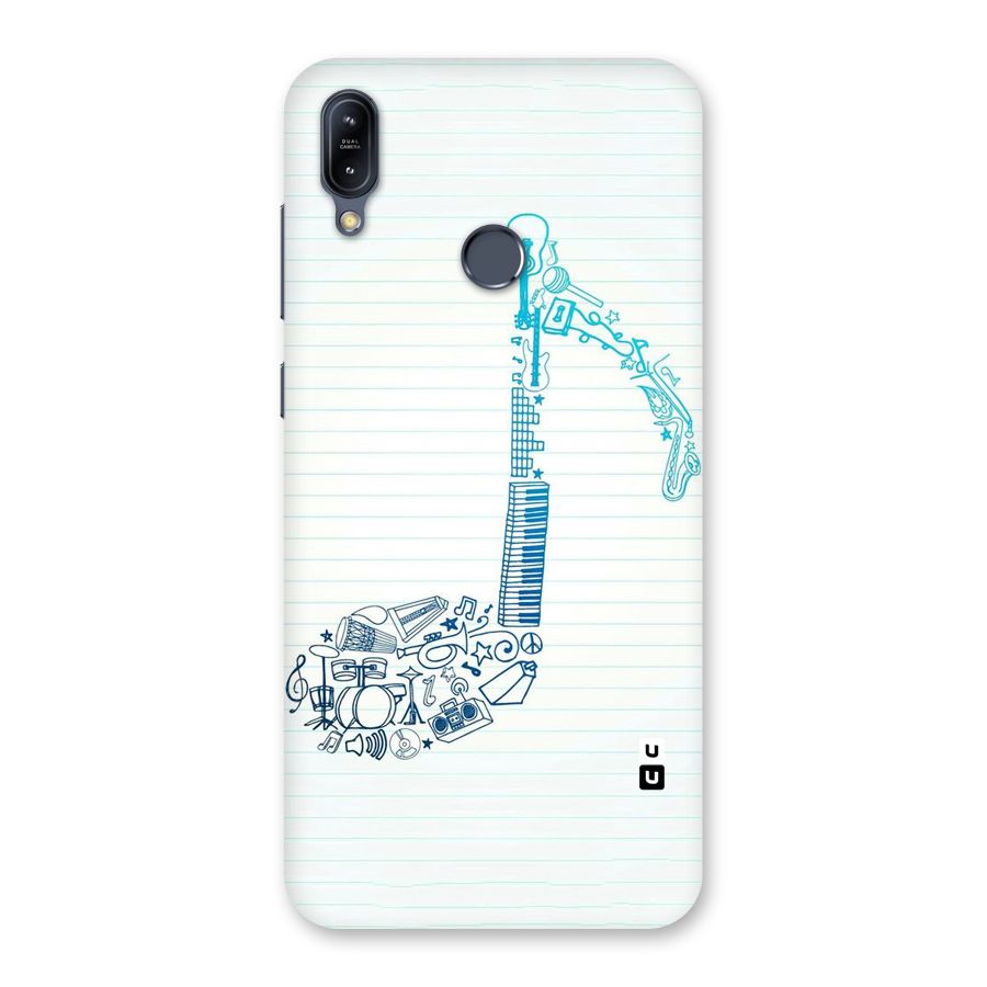 Music Note Design Back Case for Zenfone Max M2