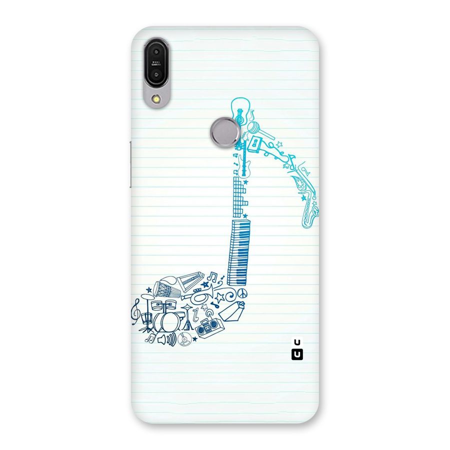 Music Note Design Back Case for Zenfone Max Pro M1