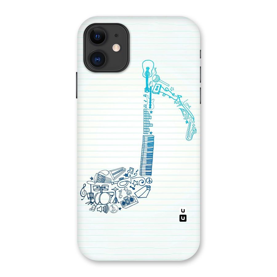 Music Note Design Back Case for iPhone 11