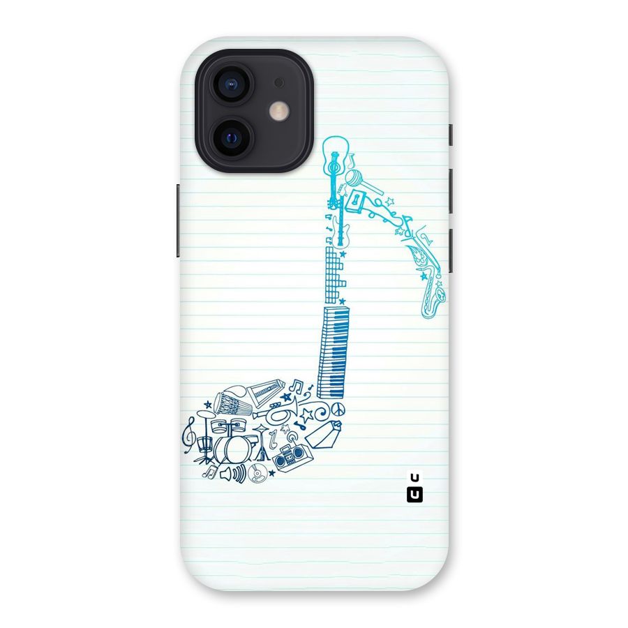 Music Note Design Back Case for iPhone 12