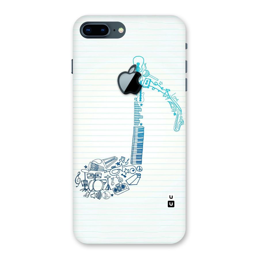 Music Note Design Back Case for iPhone 7 Plus Apple Cut