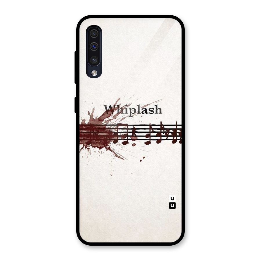 Music Notes Splash Glass Back Case for Galaxy A50