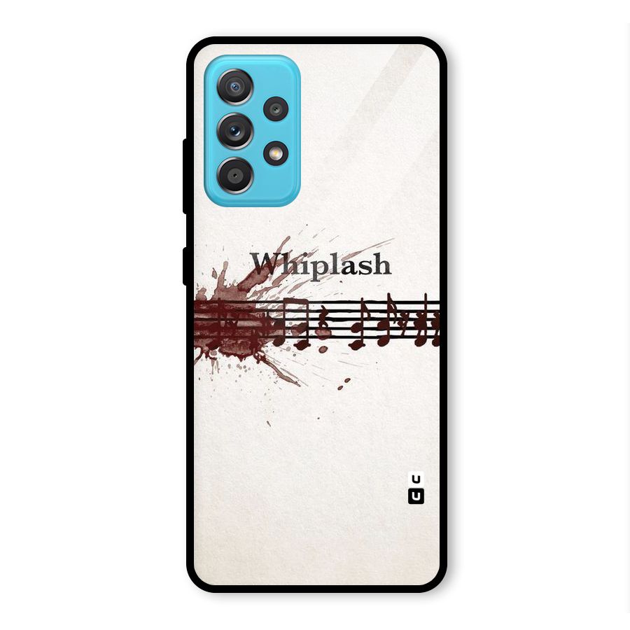 Music Notes Splash Glass Back Case for Galaxy A52