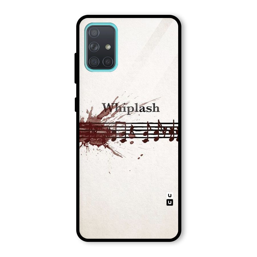 Music Notes Splash Glass Back Case for Galaxy A71