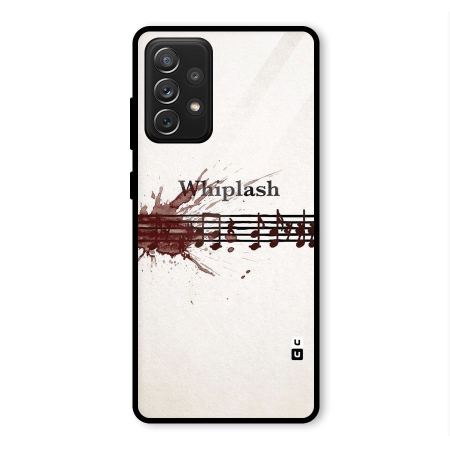 Music Notes Splash Glass Back Case for Galaxy A72