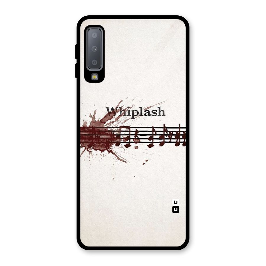 Music Notes Splash Glass Back Case for Galaxy A7 (2018)
