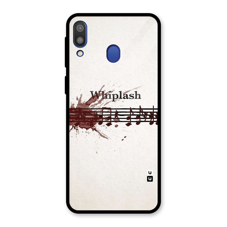 Music Notes Splash Glass Back Case for Galaxy M20