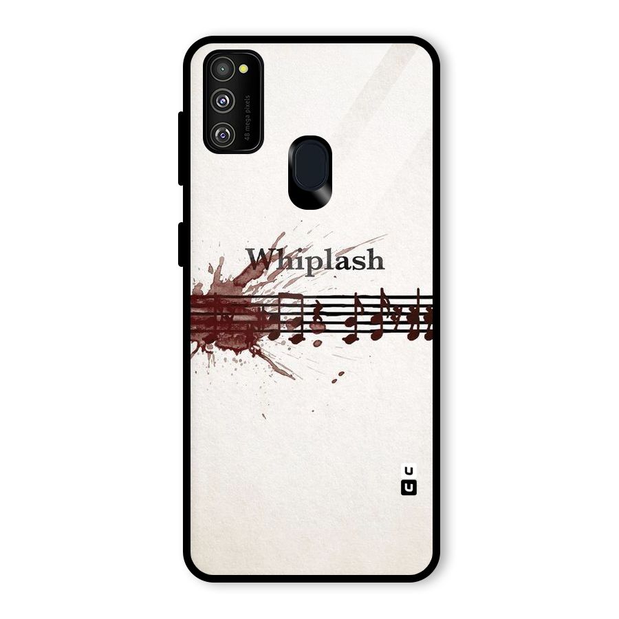 Music Notes Splash Glass Back Case for Galaxy M30s