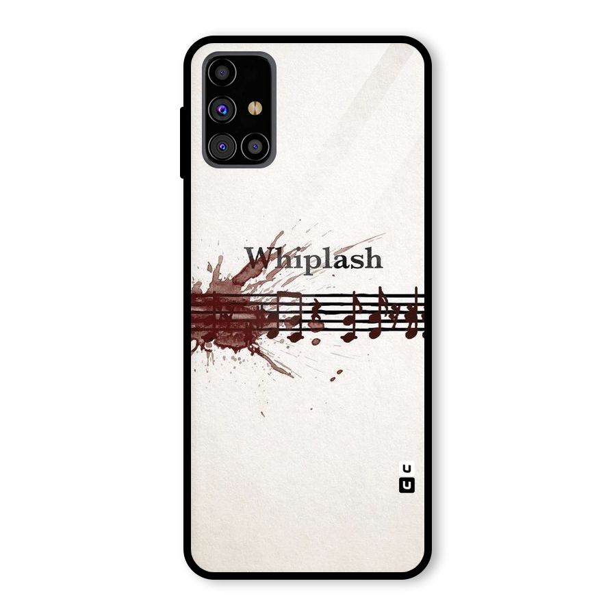 Music Notes Splash Glass Back Case for Galaxy M31s