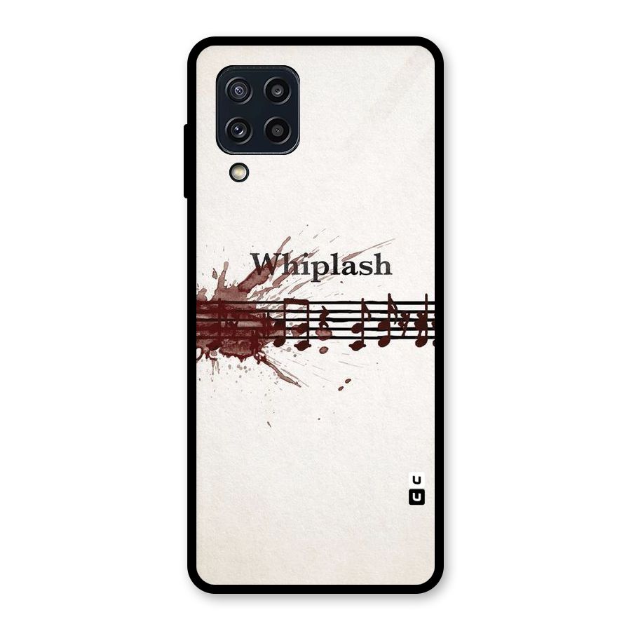 Music Notes Splash Glass Back Case for Galaxy M32