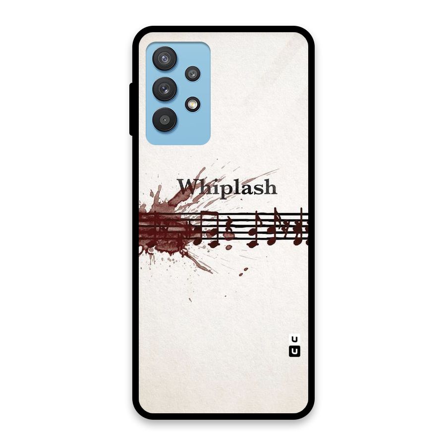 Music Notes Splash Glass Back Case for Galaxy M32 5G