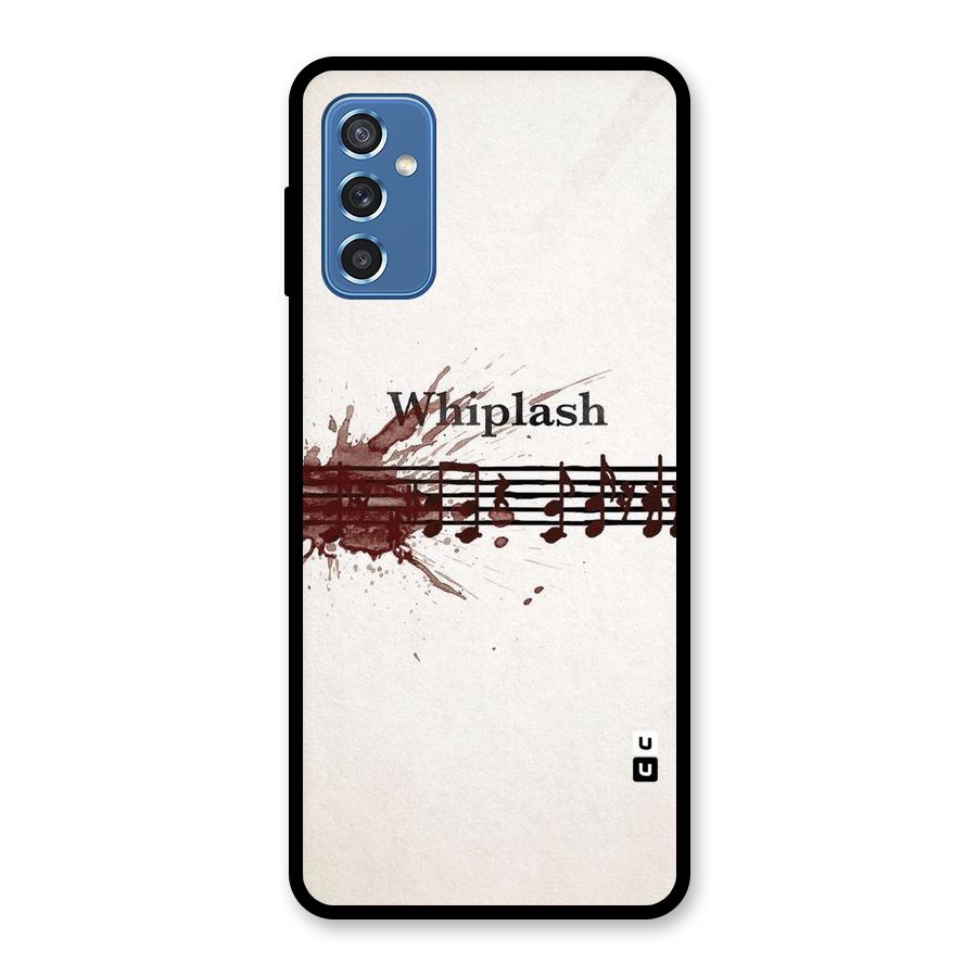 Music Notes Splash Glass Back Case for Galaxy M52 5G