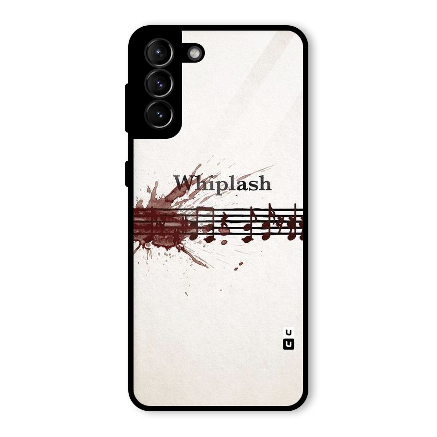 Music Notes Splash Glass Back Case for Galaxy S21 Plus