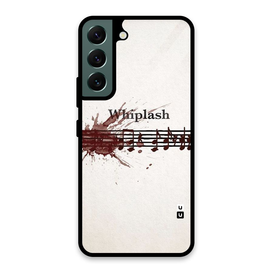 Music Notes Splash Glass Back Case for Galaxy S22 5G