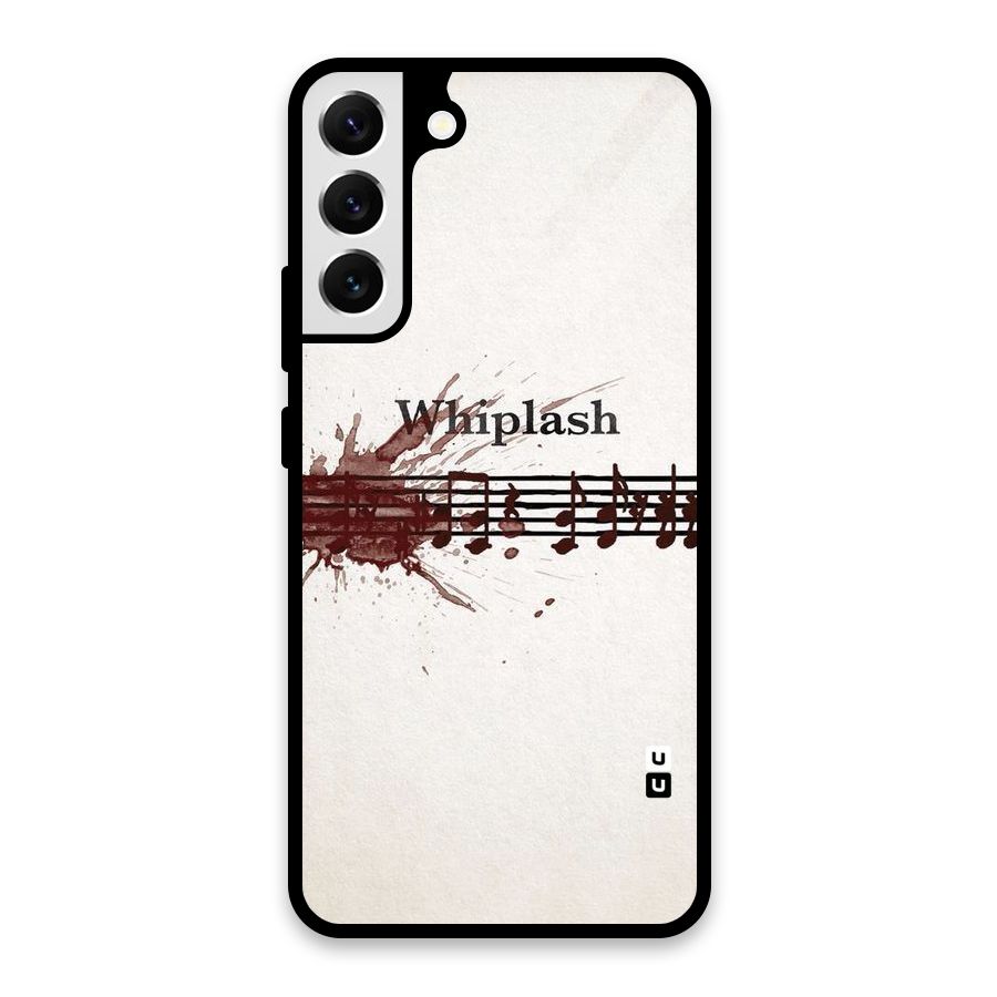 Music Notes Splash Glass Back Case for Galaxy S22 Plus 5G