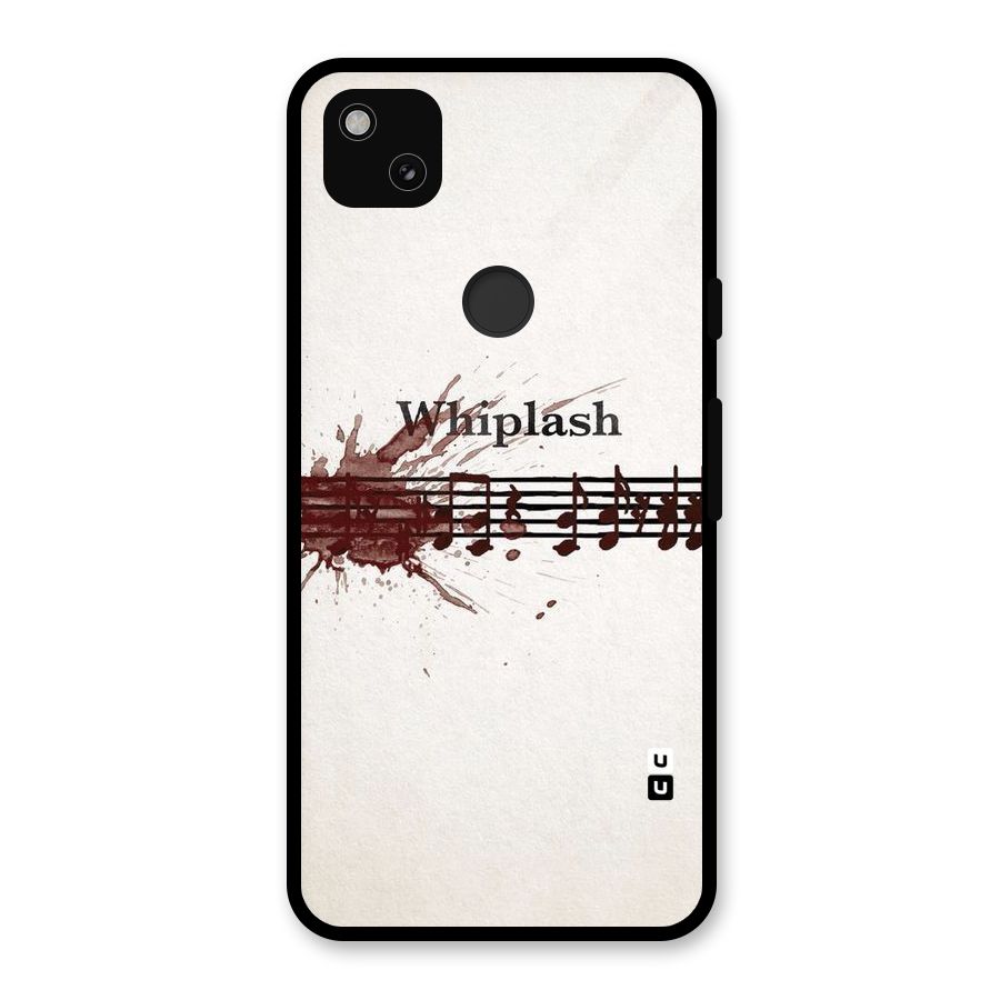 Music Notes Splash Glass Back Case for Google Pixel 4a