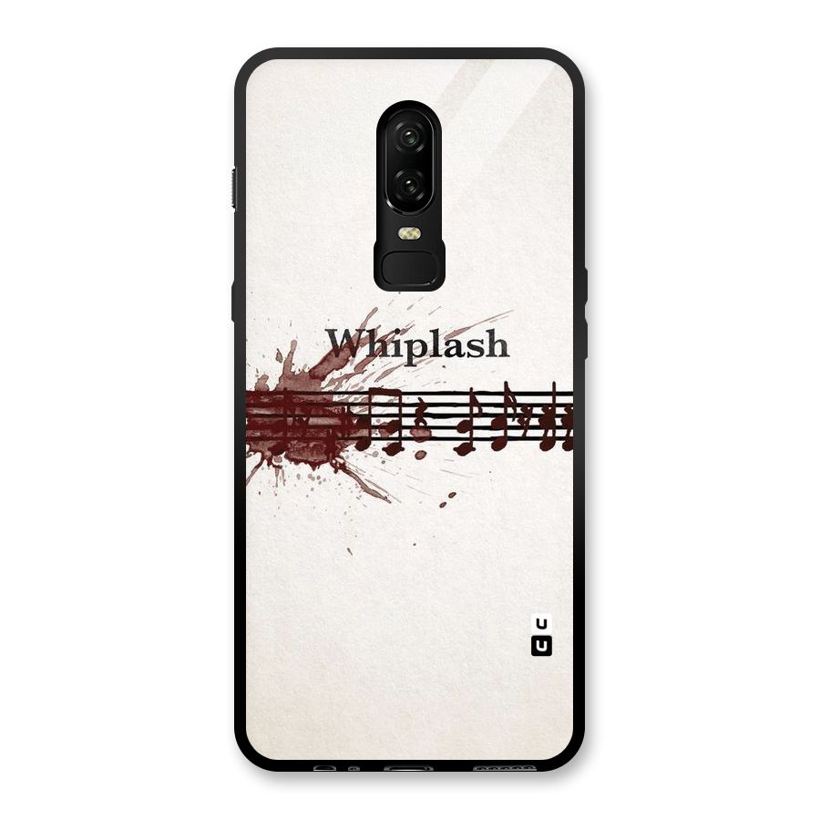 Music Notes Splash Glass Back Case for OnePlus 6