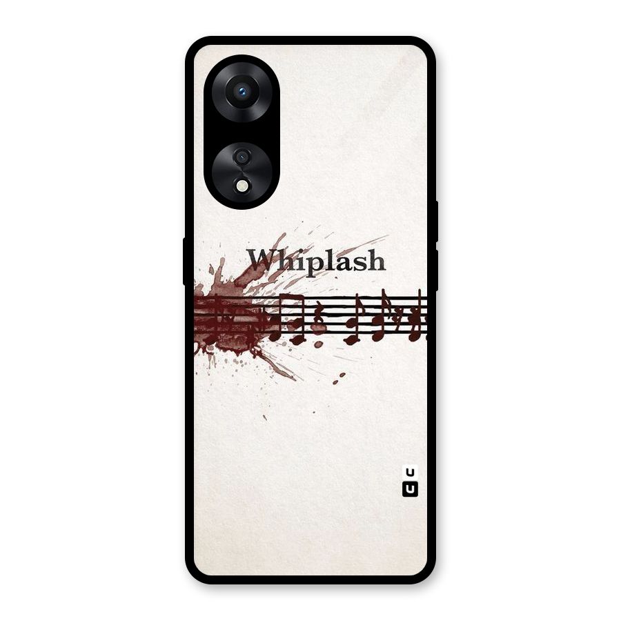 Music Notes Splash Glass Back Case for Oppo A78
