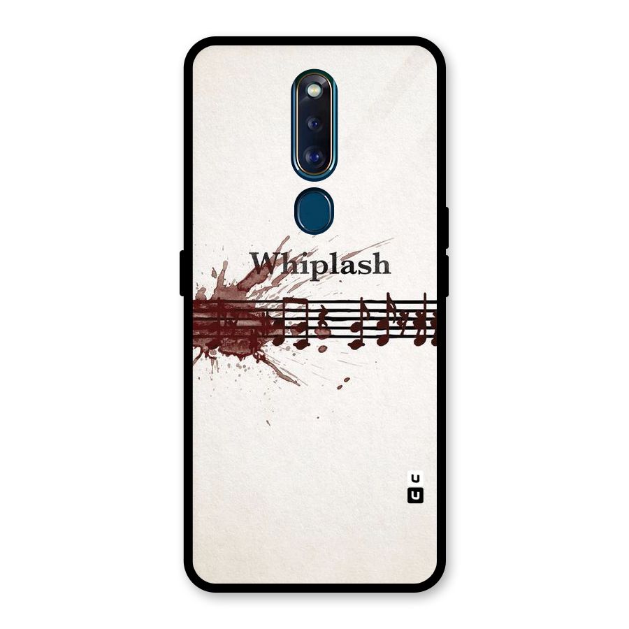 Music Notes Splash Glass Back Case for Oppo F11 Pro
