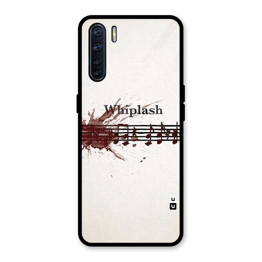 Music Notes Splash Glass Back Case for Oppo F15