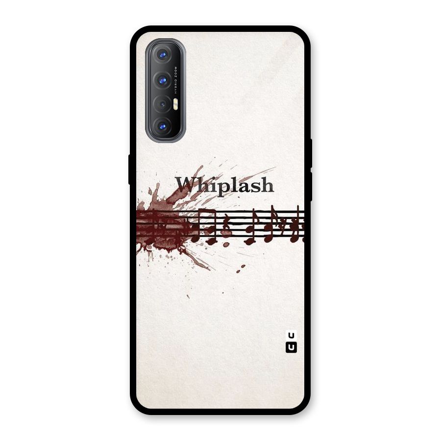 Music Notes Splash Glass Back Case for Oppo Reno3 Pro