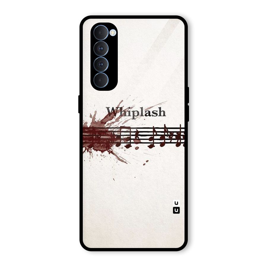 Music Notes Splash Glass Back Case for Oppo Reno4 Pro