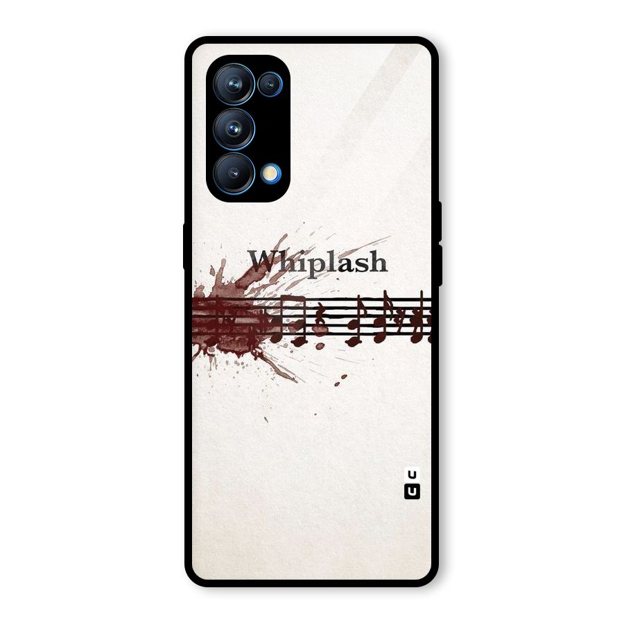 Music Notes Splash Glass Back Case for Oppo Reno5 Pro 5G