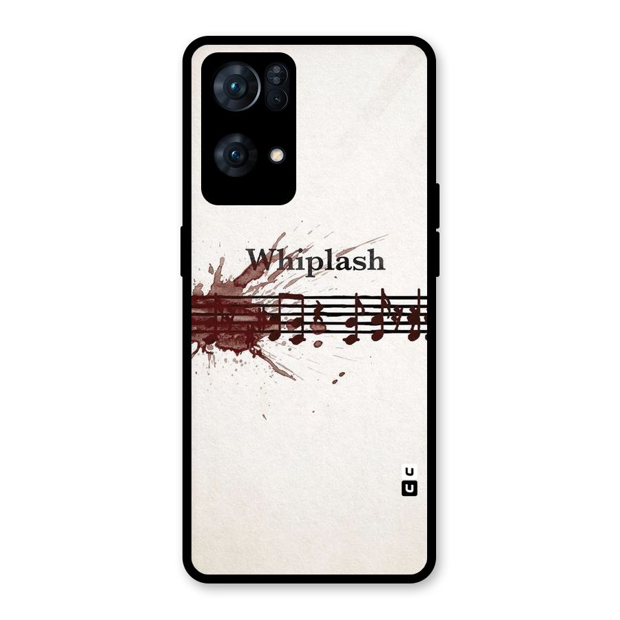 Music Notes Splash Glass Back Case for Oppo Reno7 Pro 5G
