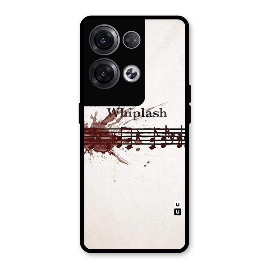 Music Notes Splash Glass Back Case for Oppo Reno8 Pro 5G