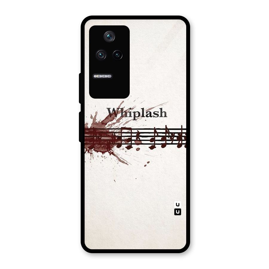 Music Notes Splash Glass Back Case for Poco F4 5G