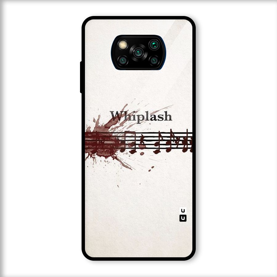 Music Notes Splash Glass Back Case for Poco X3