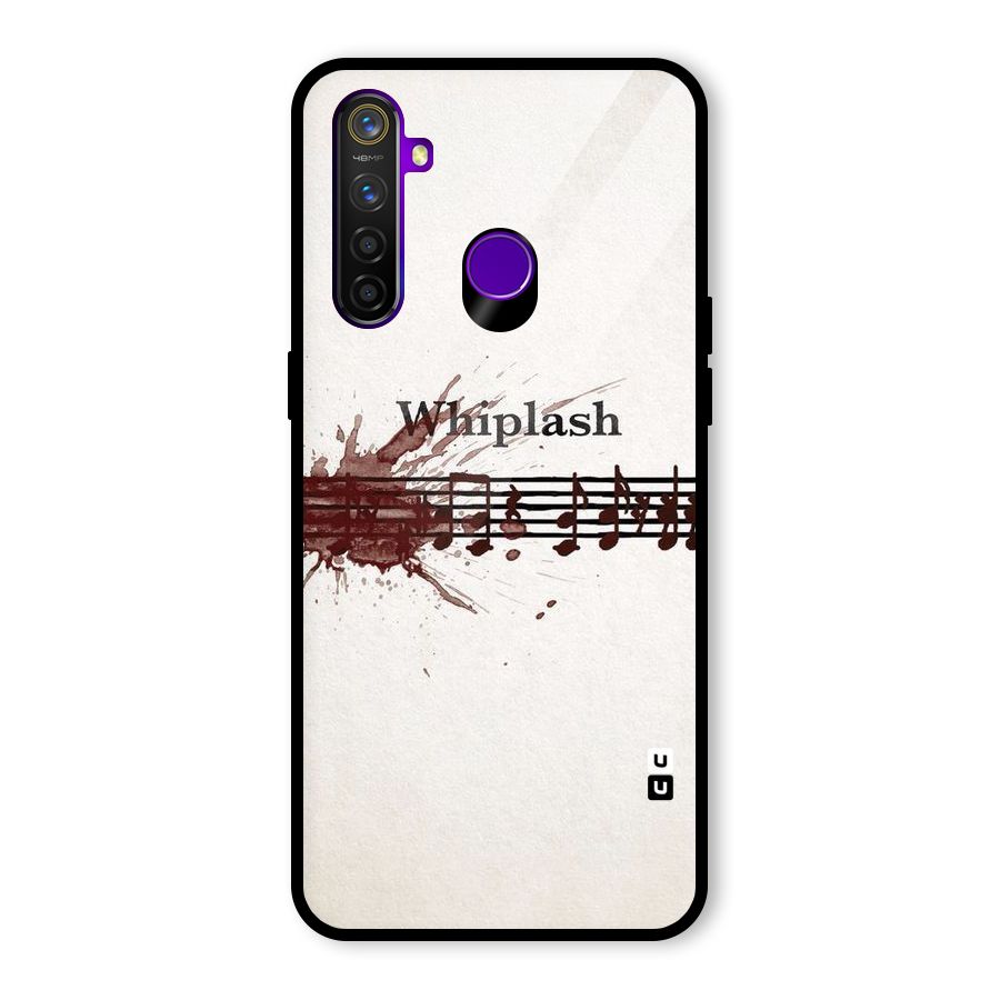 Music Notes Splash Glass Back Case for Realme 5 Pro