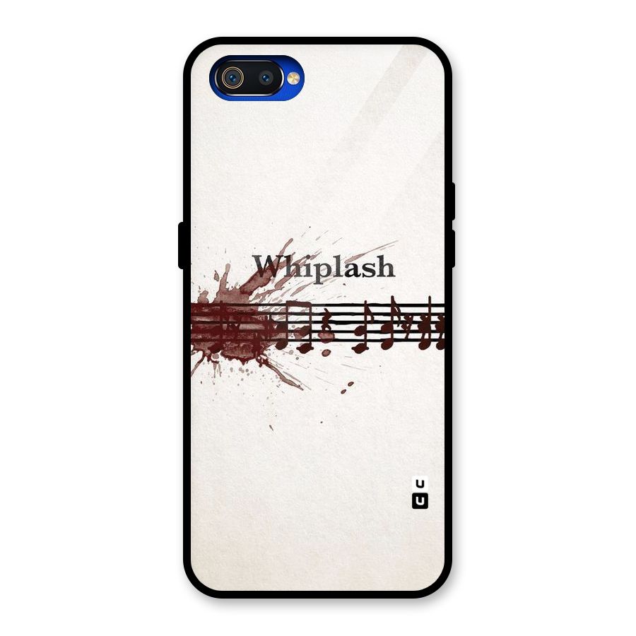 Music Notes Splash Glass Back Case for Realme C2