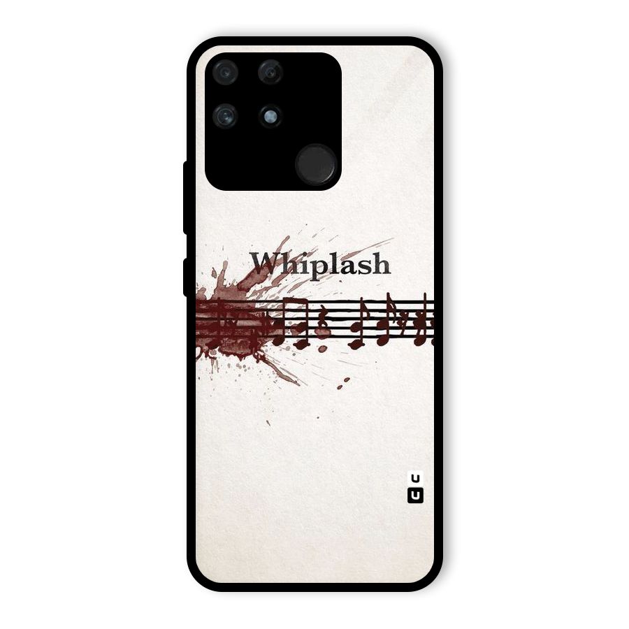 Music Notes Splash Glass Back Case for Realme Narzo 50A