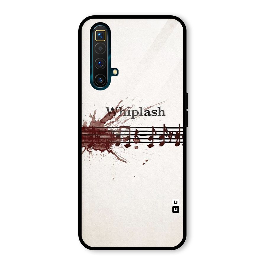 Music Notes Splash Glass Back Case for Realme X3