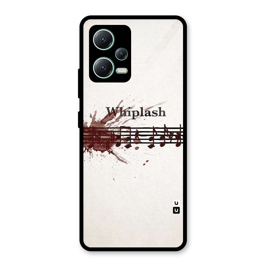 Music Notes Splash Glass Back Case for Redmi Note 12 5G
